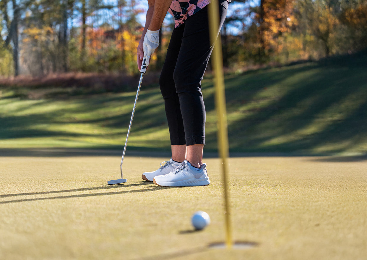 Approach Shot Golf mains libres - Cuir blanc/argent