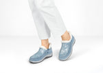 Lorin Hands-Free - Blaues Shim-Wildleder