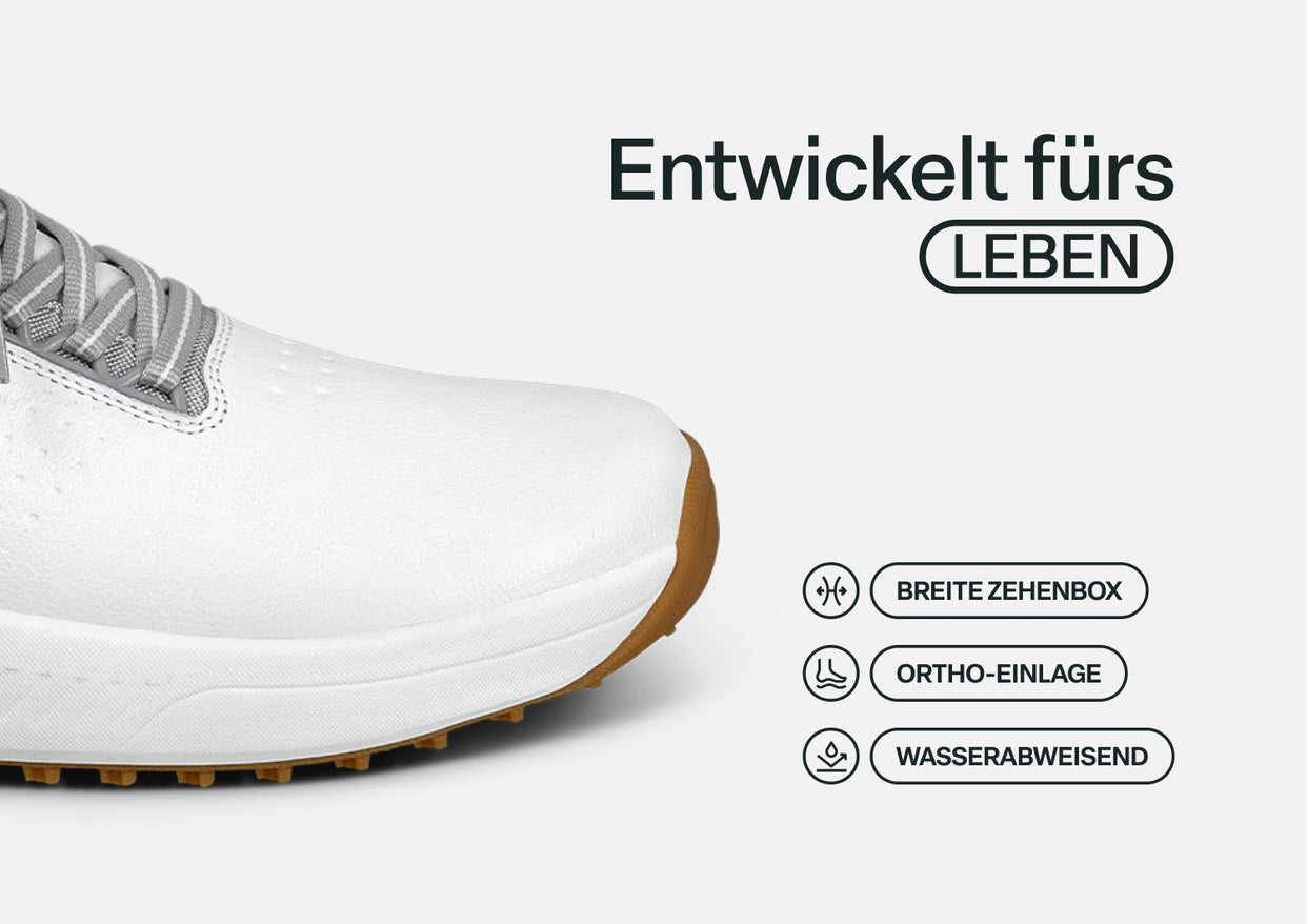 Approach Shot Golf mains libres - Cuir blanc/argent