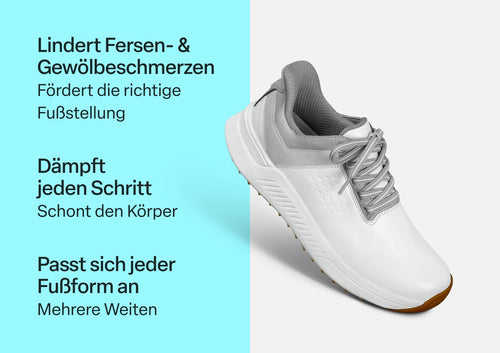 Approach Shot Golf mains libres - Cuir blanc/argent